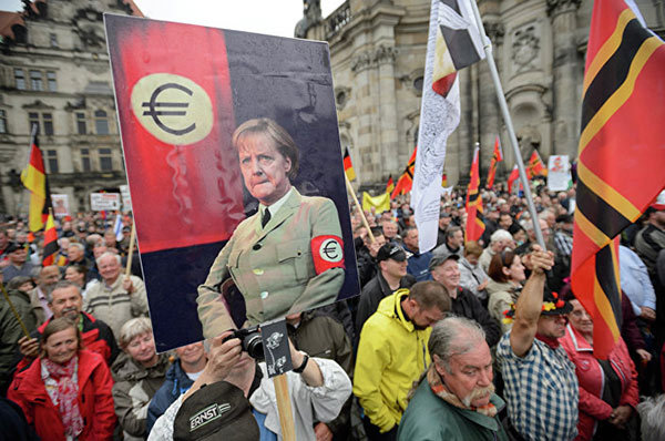 2015年6月1日,德国右翼组织"欧洲爱国反伊斯兰化运动(pegida)"在德国