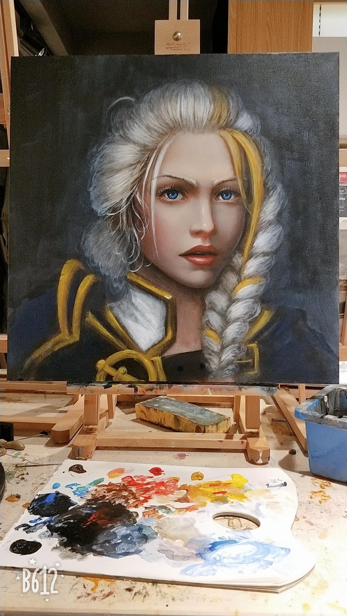 魔兽世界苦大仇深的8.0吉安娜:可能是最美的手绘吉安娜!