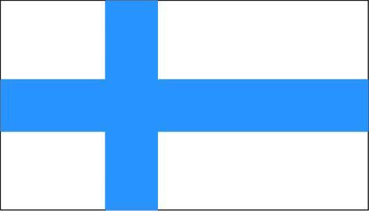国旗介绍 芬兰国旗长方形,长宽之比为18:11.