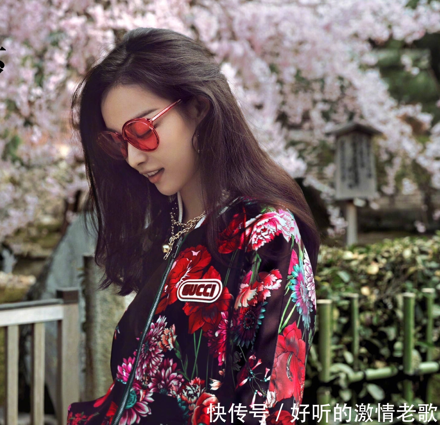 倪妮时尚芭莎五月封面,在樱花盛开的京都,再次