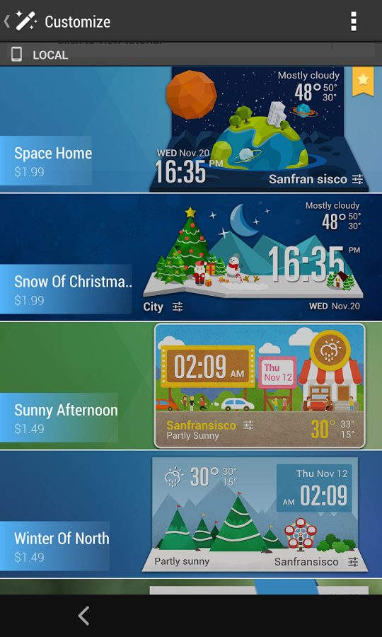 HTC Sense Style Weather Widget截图4