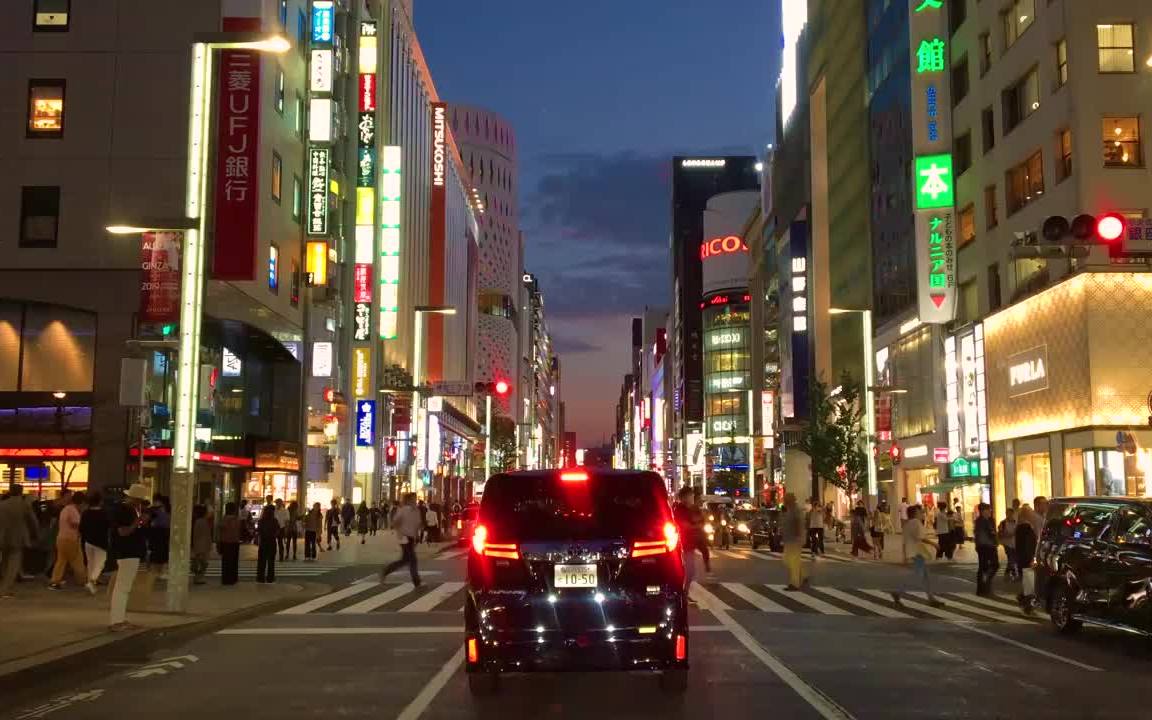 日本东京银座周围街景