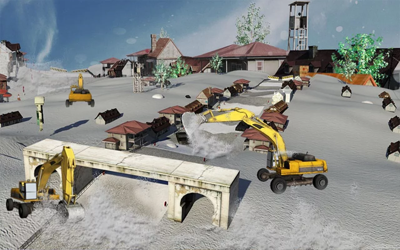 挖掘机扫雪机模拟器截图7