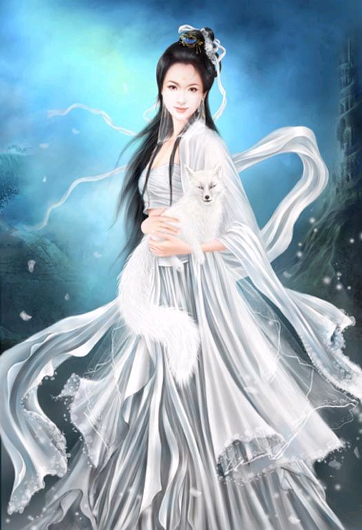 求几张古风白衣女子的立绘图片图片