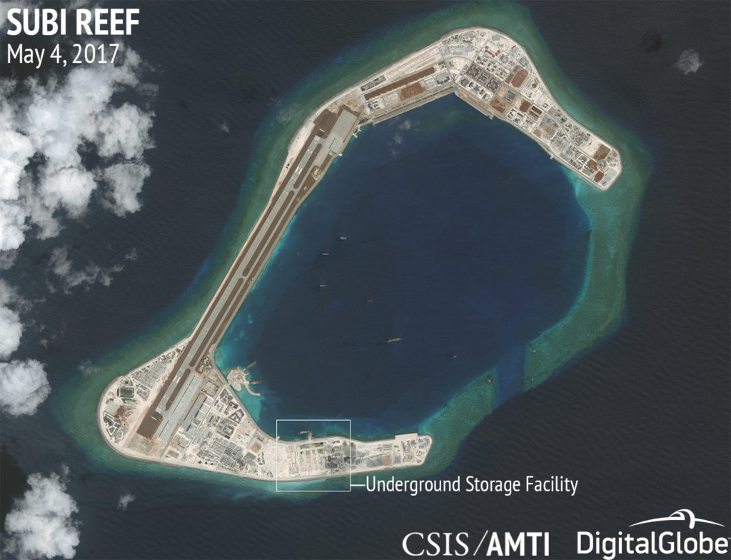 美称中国在永暑礁新建导弹掩体 军事设施增至12个