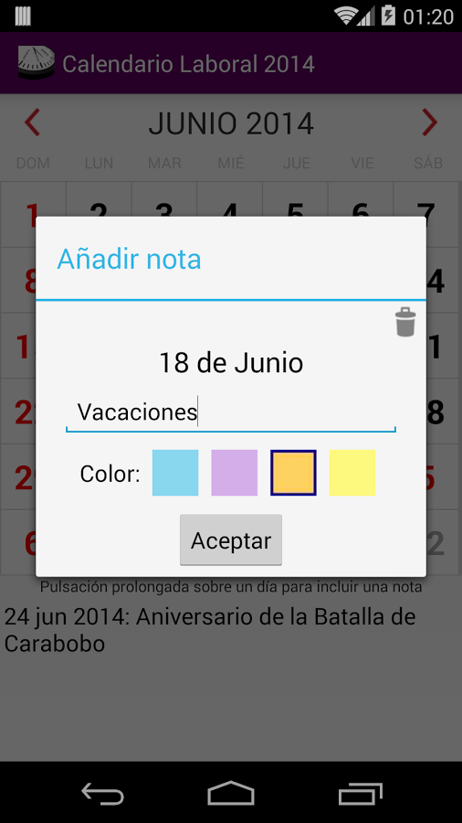 Calendario 2014 Venezuela截图2