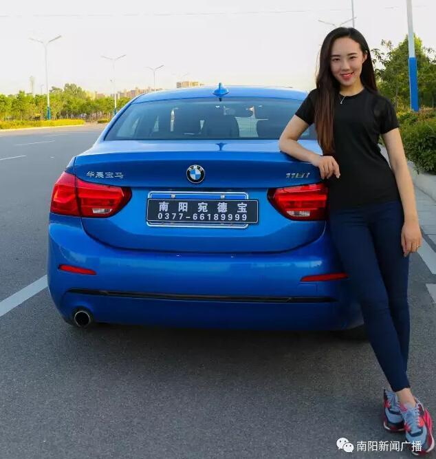 南阳电台美女主播试驾全新bmw1系运动型轿车