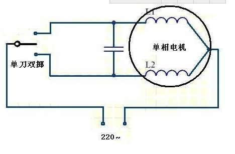 家用小型换气扇有电容器的怎么接线