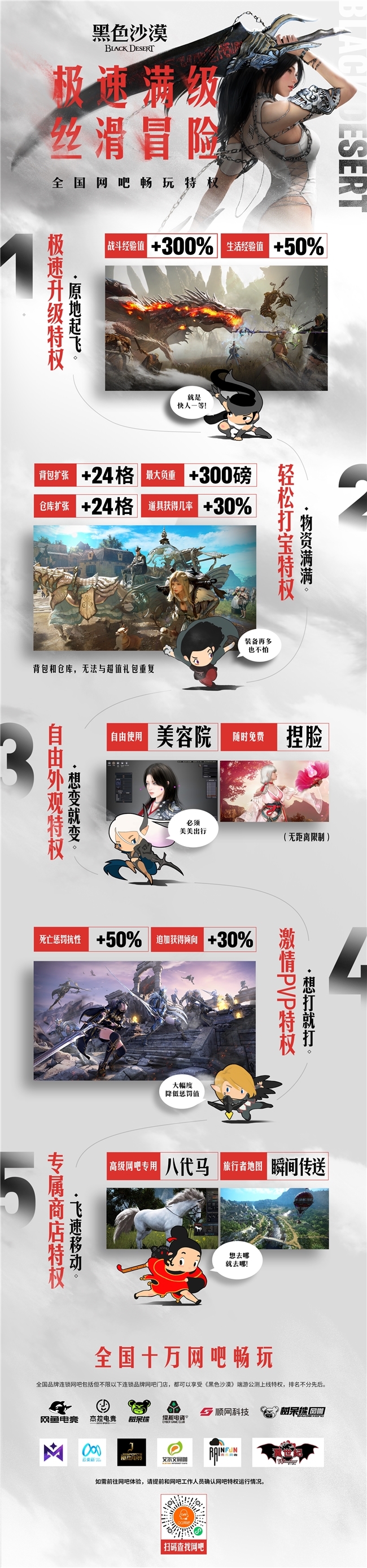 《黑色沙漠》网吧三倍经验UP!一起开黑超多福利