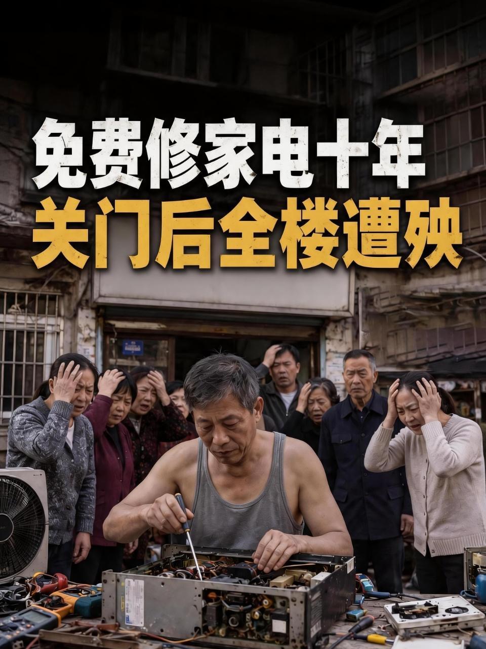 免费修家电十年，关门后全楼遭殃