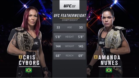 UFC终极格斗冠军赛 UFC239预热 巾帼对决 巴西