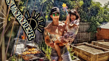 土豆娱乐快报 2018 2月 吴尊开烧烤趴 单手抱女儿秀肌肉
