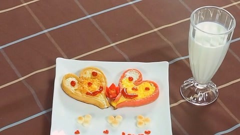 海豚波波聚乐部 波波亲子美食 爱心煎蛋