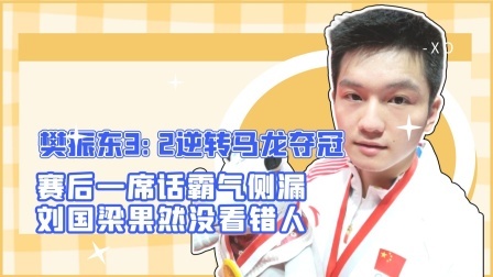 樊振东3:2逆转马龙夺冠，他的时代来了吗