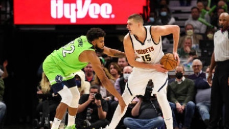 2021-2022赛季NBA集锦 NBA常规赛-约基奇26+19 比斯利18分 掘金逆转森林狼