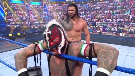 【中文解说】WWE SD 第1139期：神秘人为子复仇惨遭罗门断头锁