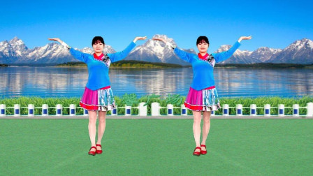 经典老歌广场舞《北江美》简单入门32步健身舞