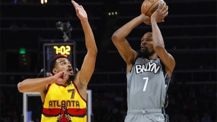 2021-2022赛季NBA集锦 特雷-杨36+6+10 杜兰特生涯新高55+7 老鹰力克篮网