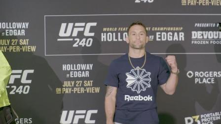 UFC终极格斗冠军赛 UFC240赛前媒体日对视：冷漠相对，互不相让