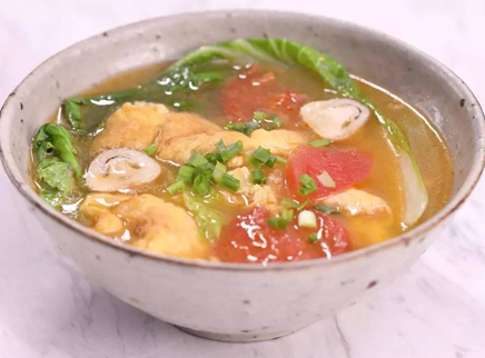 美食台 番茄煎蛋汤也可以做的讲究点