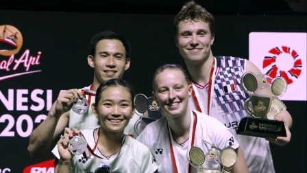 【全场回放】吉凯尔/德尔吕2-0德差波/苏皮萨拉 印尼羽毛球公开赛 混双决赛