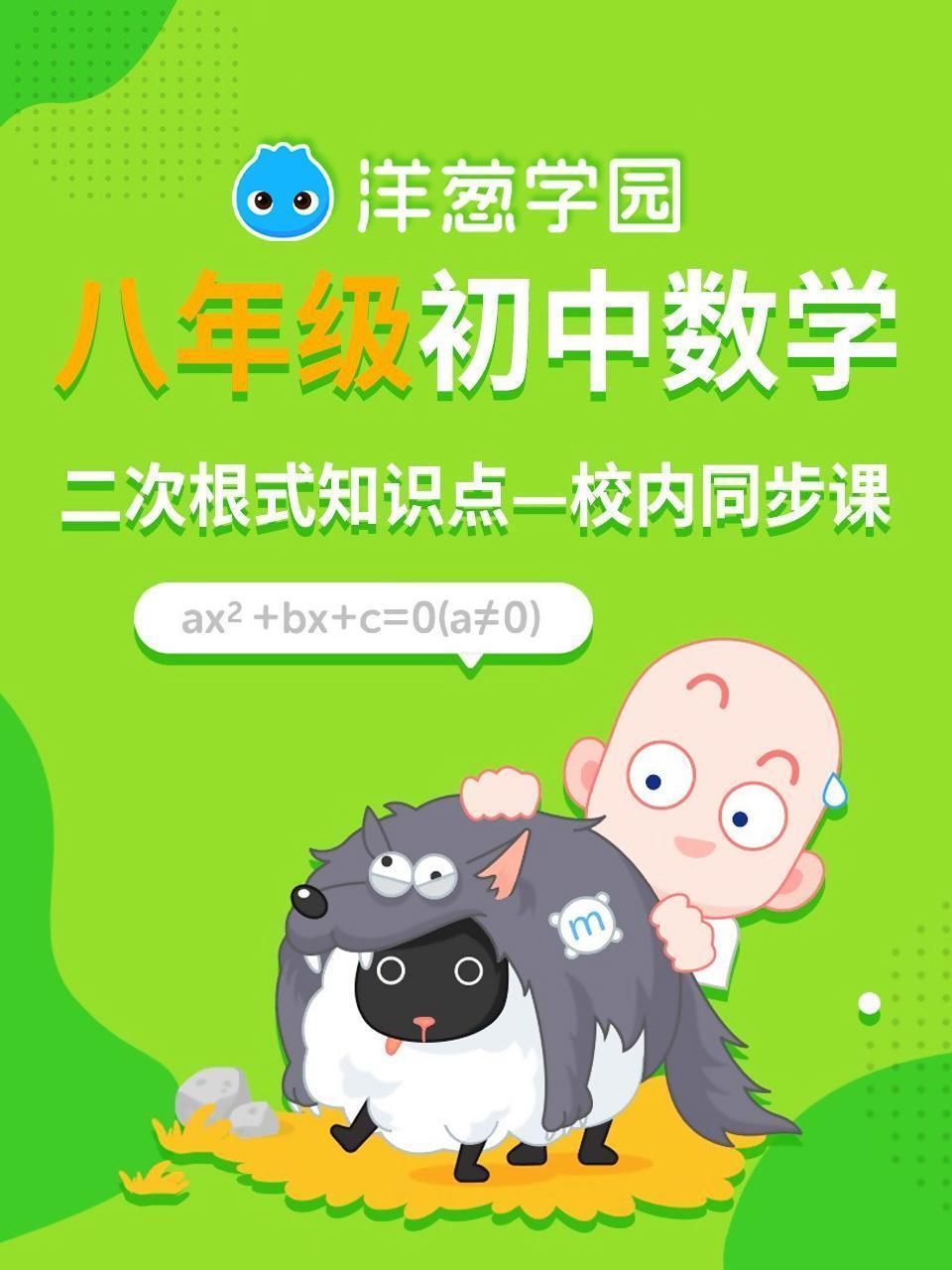 洋葱学园 八年级初中数学 二次根式知识点 校内同步课