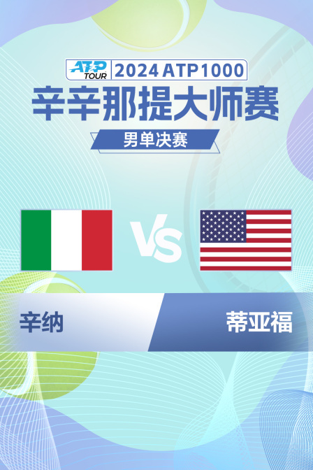 2024ATP1000辛辛那提大师赛 男单决赛 辛纳VS蒂亚福 海报