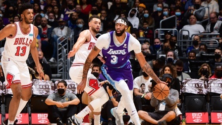 2021-2022赛季NBA集锦 NBA-德罗赞38+6 鲍尔27+7+8 公牛轻取湖人