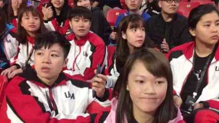 澳门大学女篮队现场观战：男篮队没有火力全开
