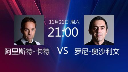 2020斯诺克北爱尔兰公开赛 2020斯诺克 阿里斯特-卡特VS罗尼-奥沙利文