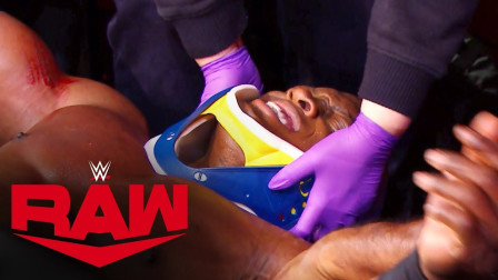 WWE RAW 2019 【RAW 11/25】拉娜眼看心爱的巴比莱斯利，被担架抬出，失声痛哭