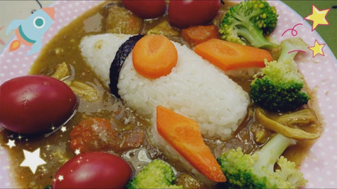 爱茉莉兒の食玩世界 DIY火箭咖喱饭