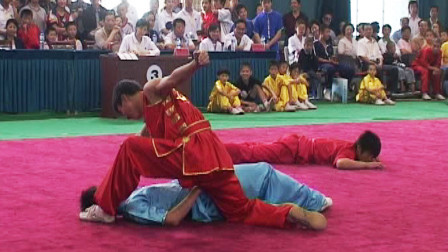 尘封赛事 尘封赛事 2005年第五届全国武术馆校武术比赛 对练比赛 006 男子三人对拳