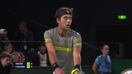 【全场回放】迪米特洛夫2-1埃切维里 2024ATP巴黎大师赛 第二轮