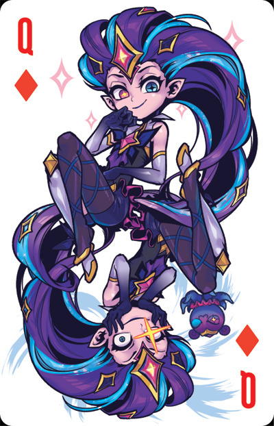 韩国画师自制英雄联盟周边扑克牌 细节满分