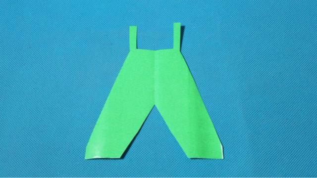剪纸背带裤2 儿童剪纸教程大全 亲子手工diy教学