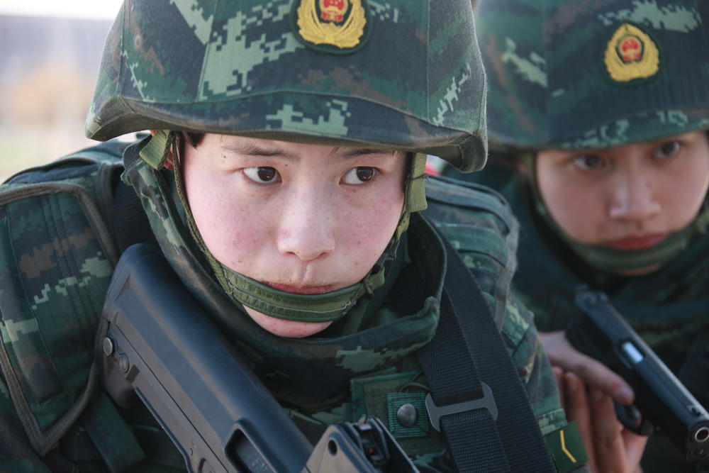 中国武警女子特战队图片