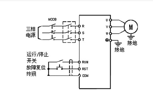c型断路器控制变频器接线如图
