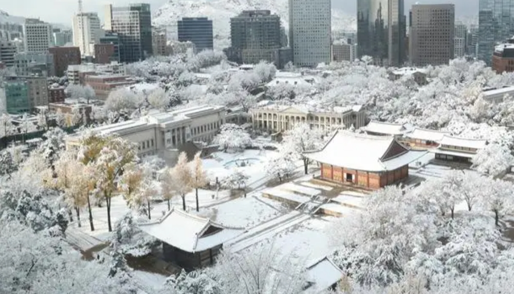 韩百年11月最大降雪